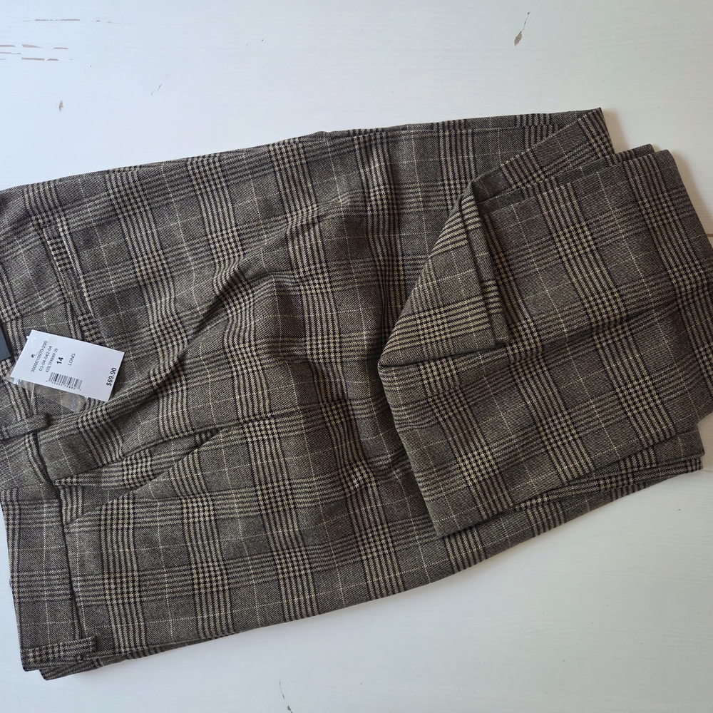 Parker Brown and Cream Plaid Trousers
